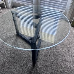 Black Wood And Glass Coffee Table