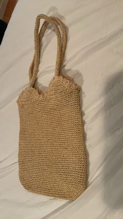 Cream Colored Weave Bag