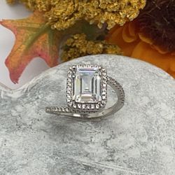 925 Sterling Silver Emerald Cut