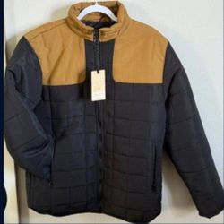 Men's Jacket XL Black Quilted 