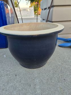 Large Dark Blue Garden Planter