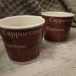 2 Cappuccino Or Espresso Mugs.