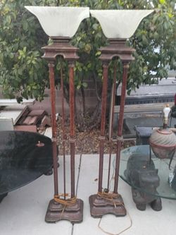 Pair of Torchiere Floor Lamps