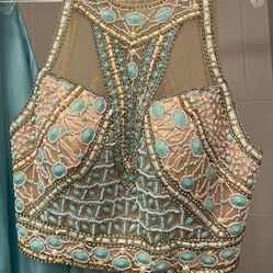 Elegant Top / Skirt Set + Shawl (3 Piece Set)