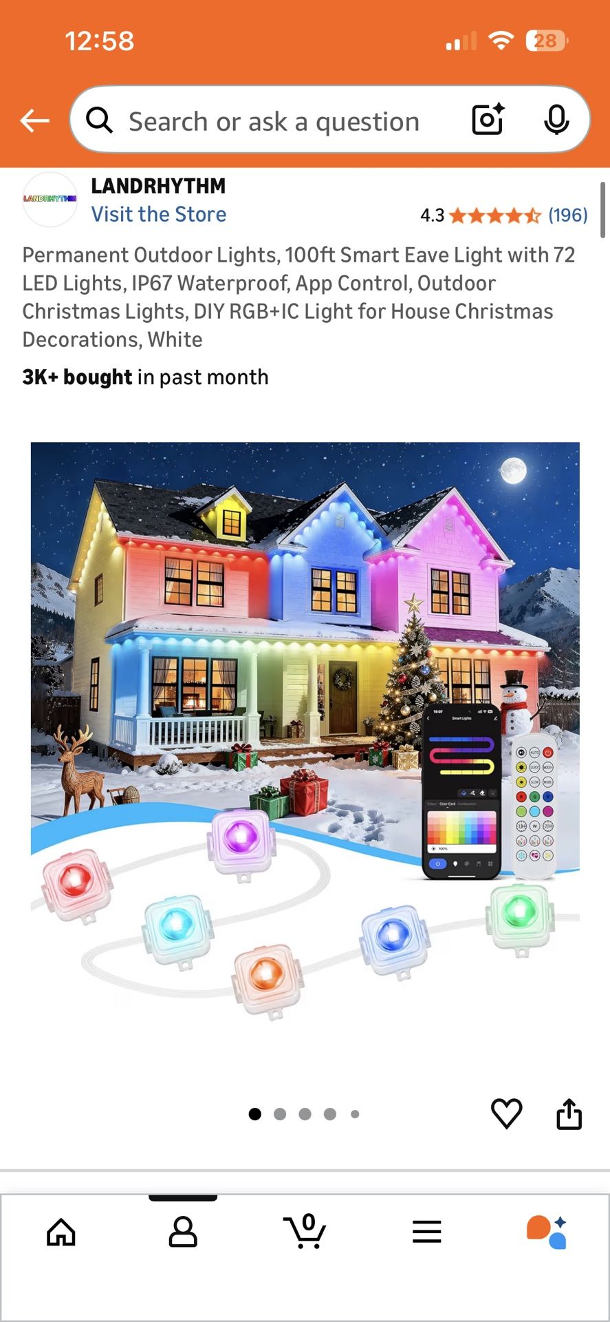 100 ft Permanent Lights. New Open Box