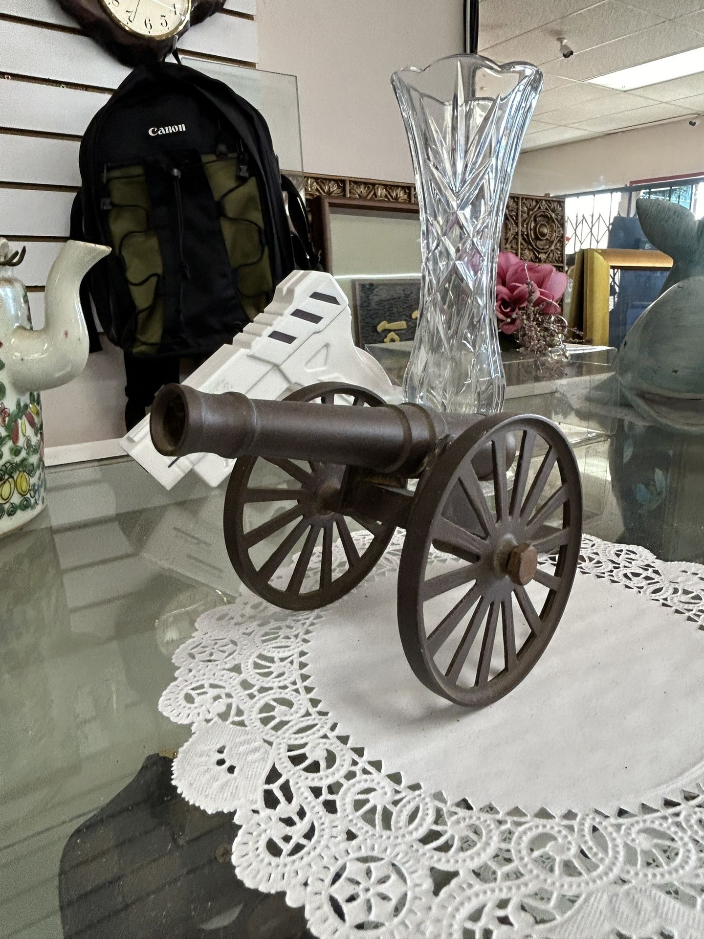 Cast Iron Canon Moving Wheels 