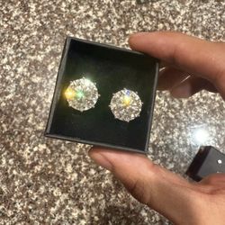 Diamond Test Approved Moissanite 15MM Earrings 