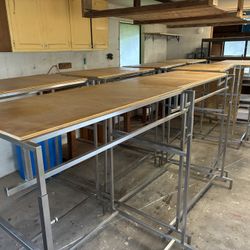 8 - Adjustable Retail Clothing Racks