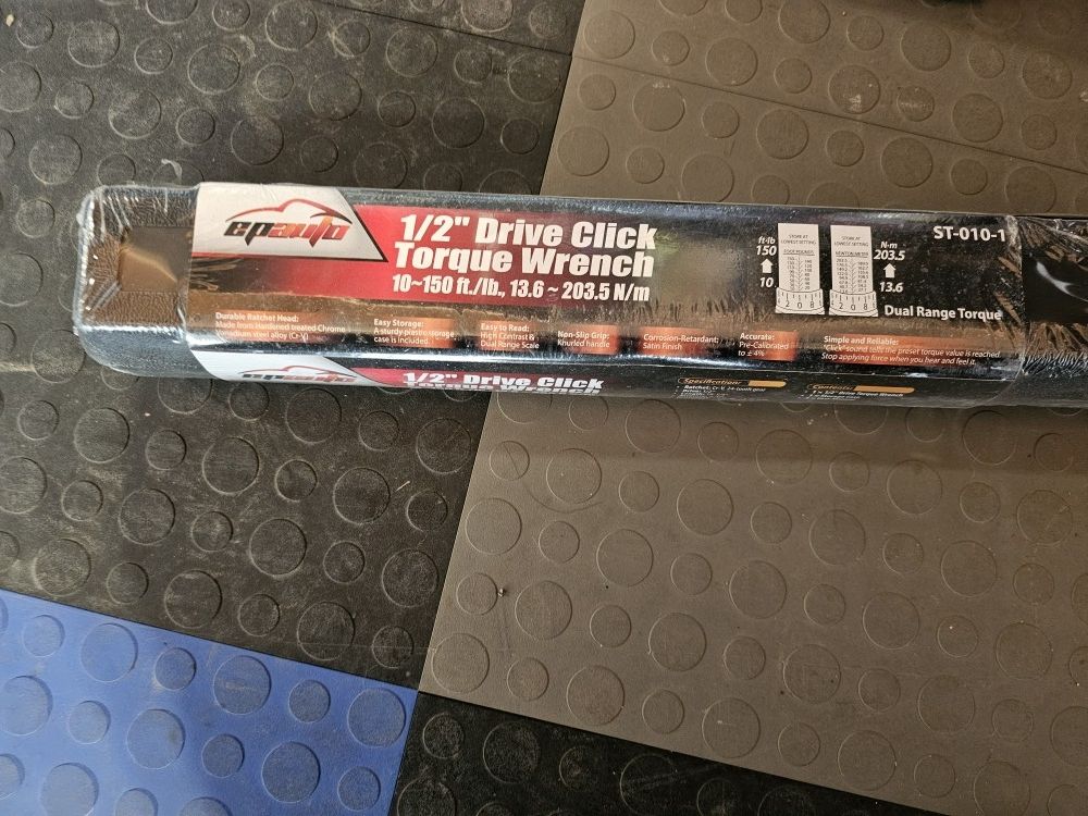 EPAuto 1/2-inch Drive Click Torque Wrench, 10-150 ft/lb, 13.6-203.5 N/m