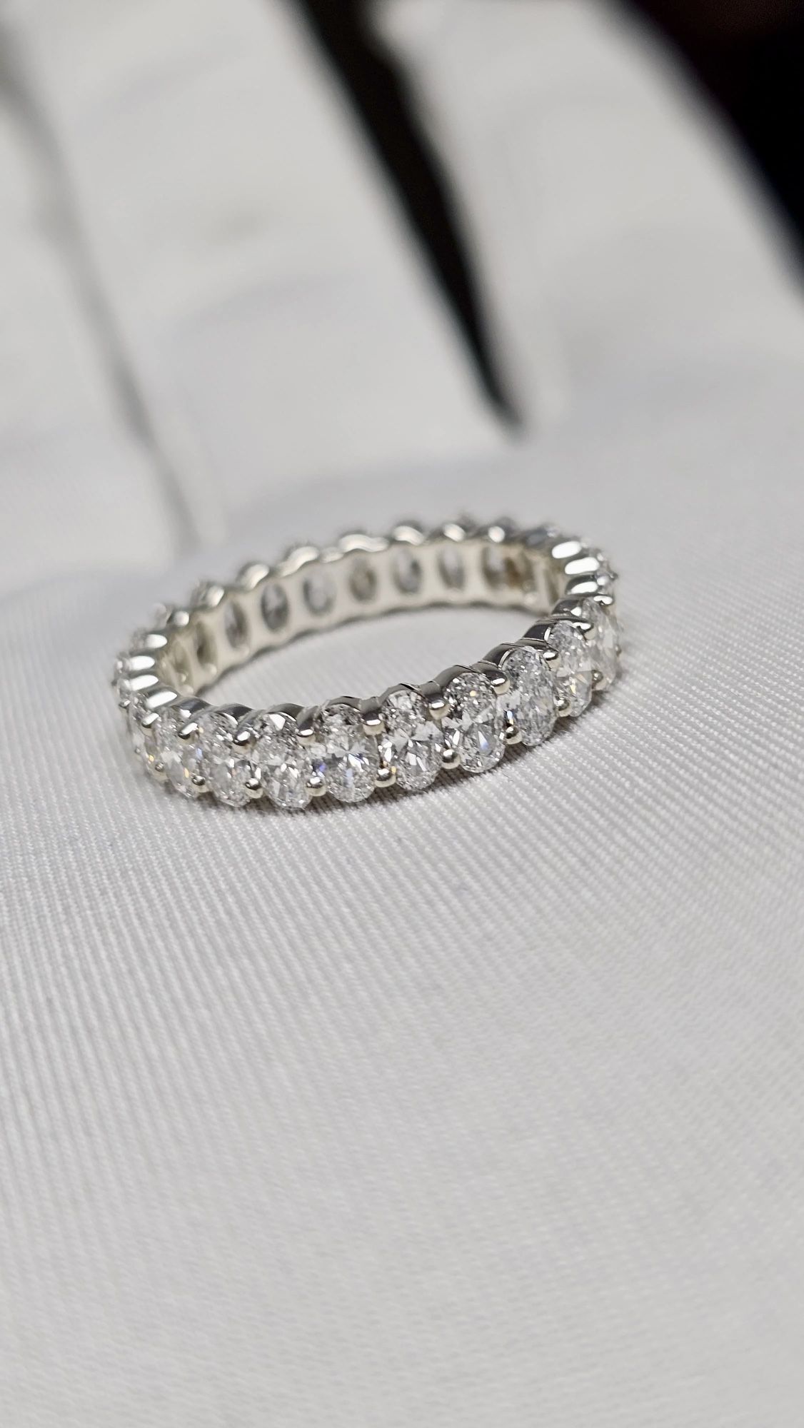 2.64 ctw (carats) lab diamond eternity band size 7