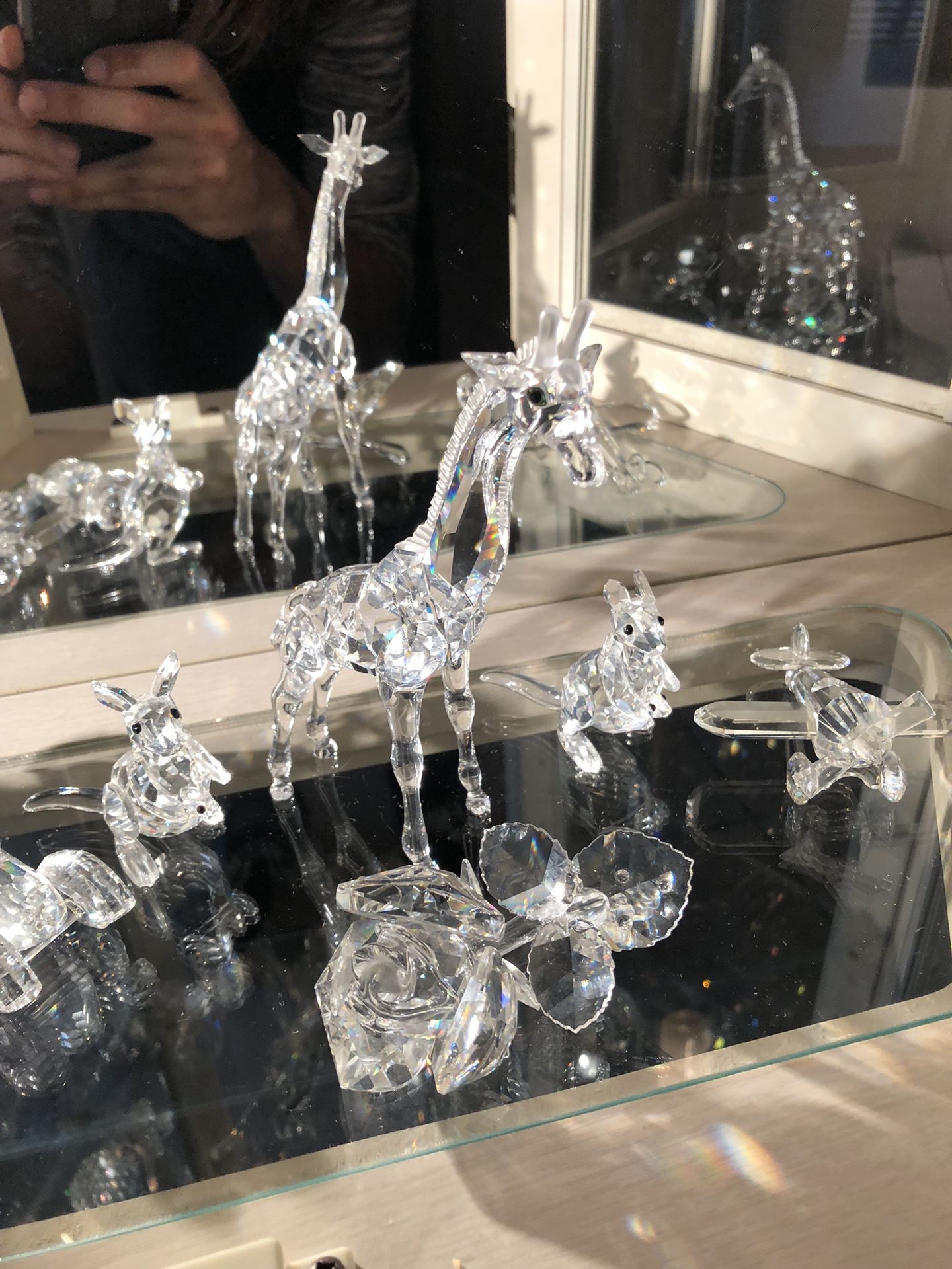 Hundreds Of Swarovski Crystal Cute Animal Figurines And Disney With Gold