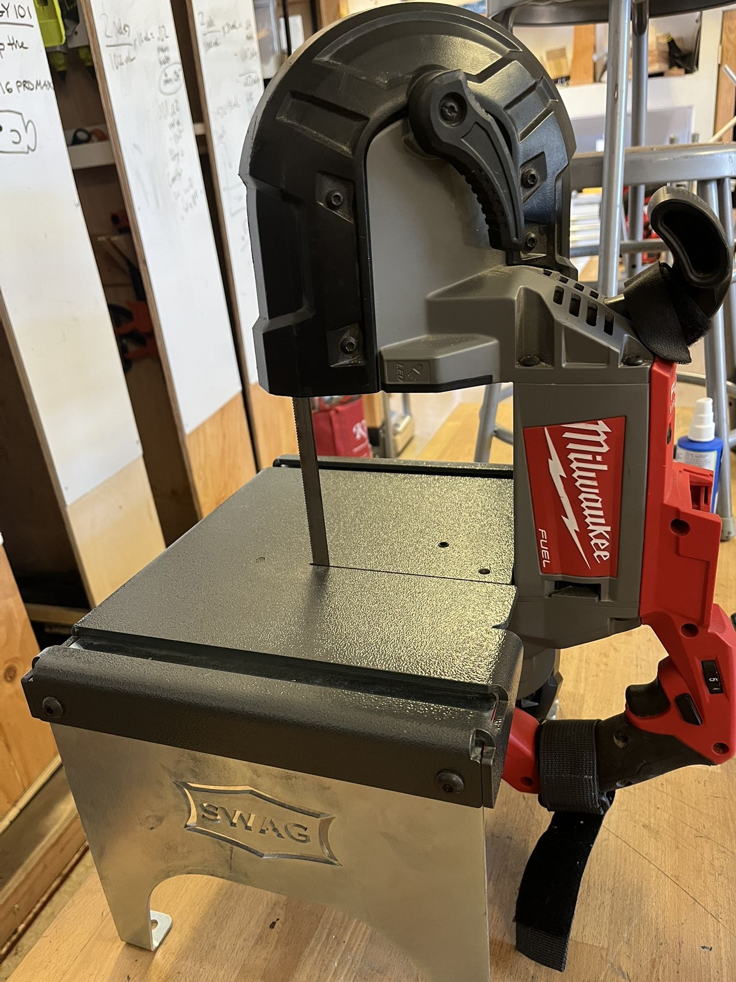 Milwaukee M18 Fuel Deepcut Bandsaw + Swag Portaband Table