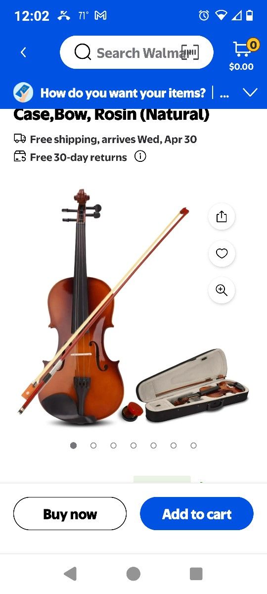 New in case Ammoon 4/4 violin