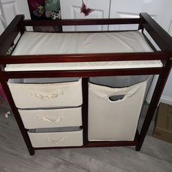 Changing Table With Hampers And Drawers