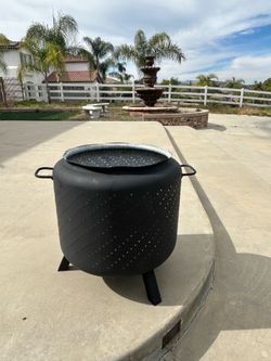 Outdoor Fire Pit with Handles and Stand