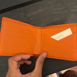 orange louis vuittons wallet
