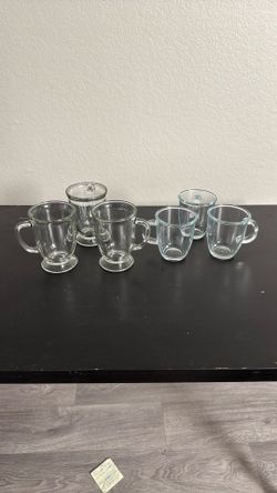 6 Glass Mugs