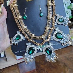 Emerald Green Stone Necklace