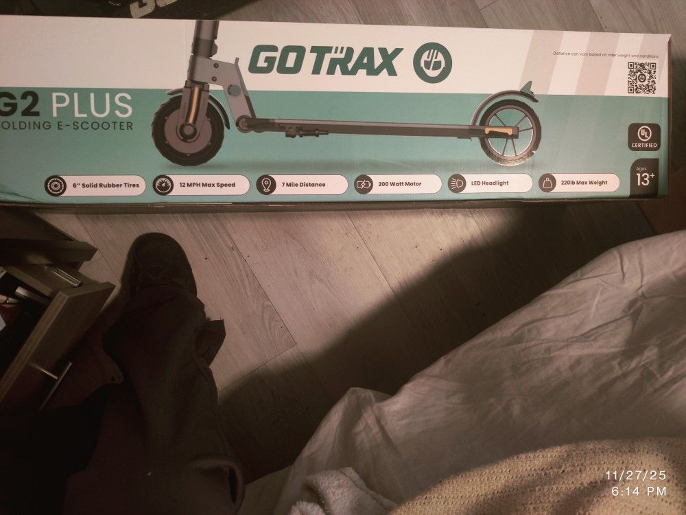 New with box GoTrax G2 Plus e scooter