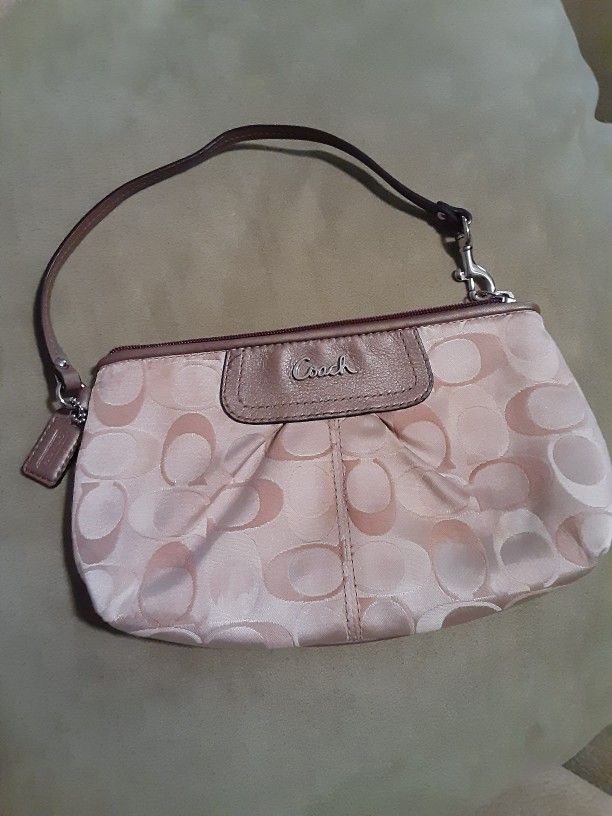 COACH Tan small Clutch/Wristlet Purse