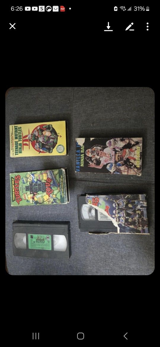 Ninja Turtle VHS Tapes