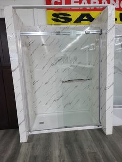 Shower Base And Glass Doors