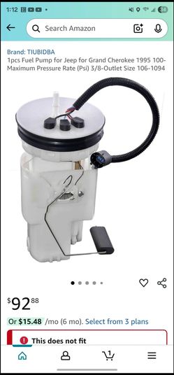 Jeep Grand Cherokee Fuel Pump