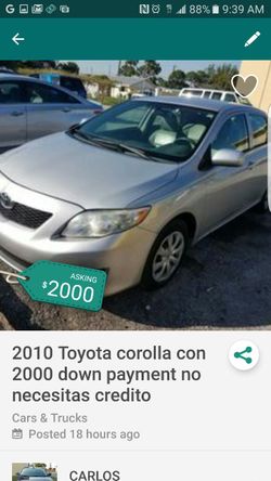 Con down payment no necesitas credito