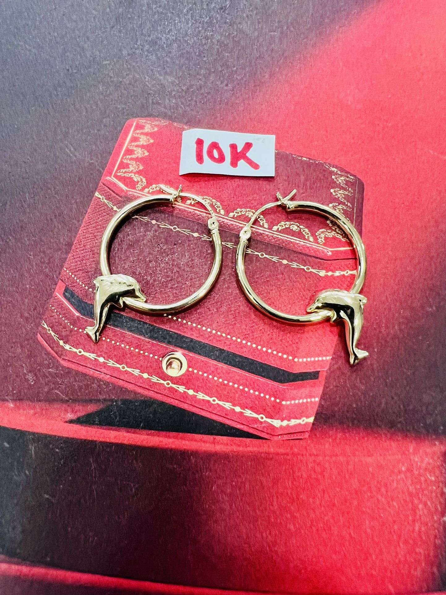 10K Yellow Gold Hoops For Wedding