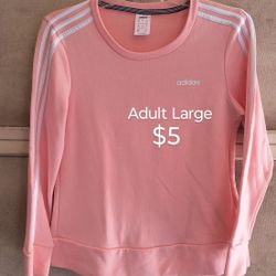 Adidas Pink Sweater Size Large