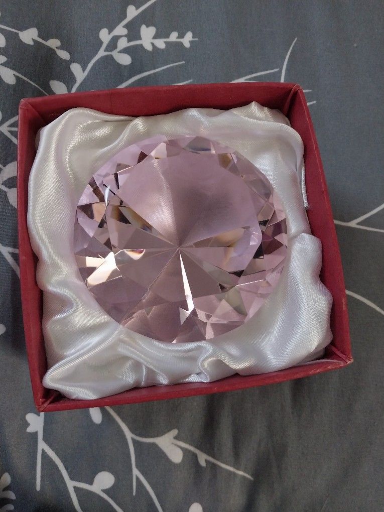 Paper Weight - Large Pink Gem