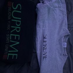 White And Black Supreme Shirts