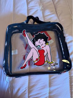 Betty boop clear travel makeup bag
