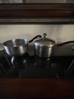Farberware 3 qt pot with lid and steamer basket