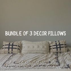 Set of 3 Bohemian Embroidered T.J. Maxx Decor Throw Pillows