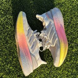 Size Men’s 12, Adidas Ultra Boost 5X, Cloud White Halo Silver Lucid Pink