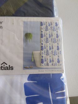 Room Essentials Blue Shower Curtain