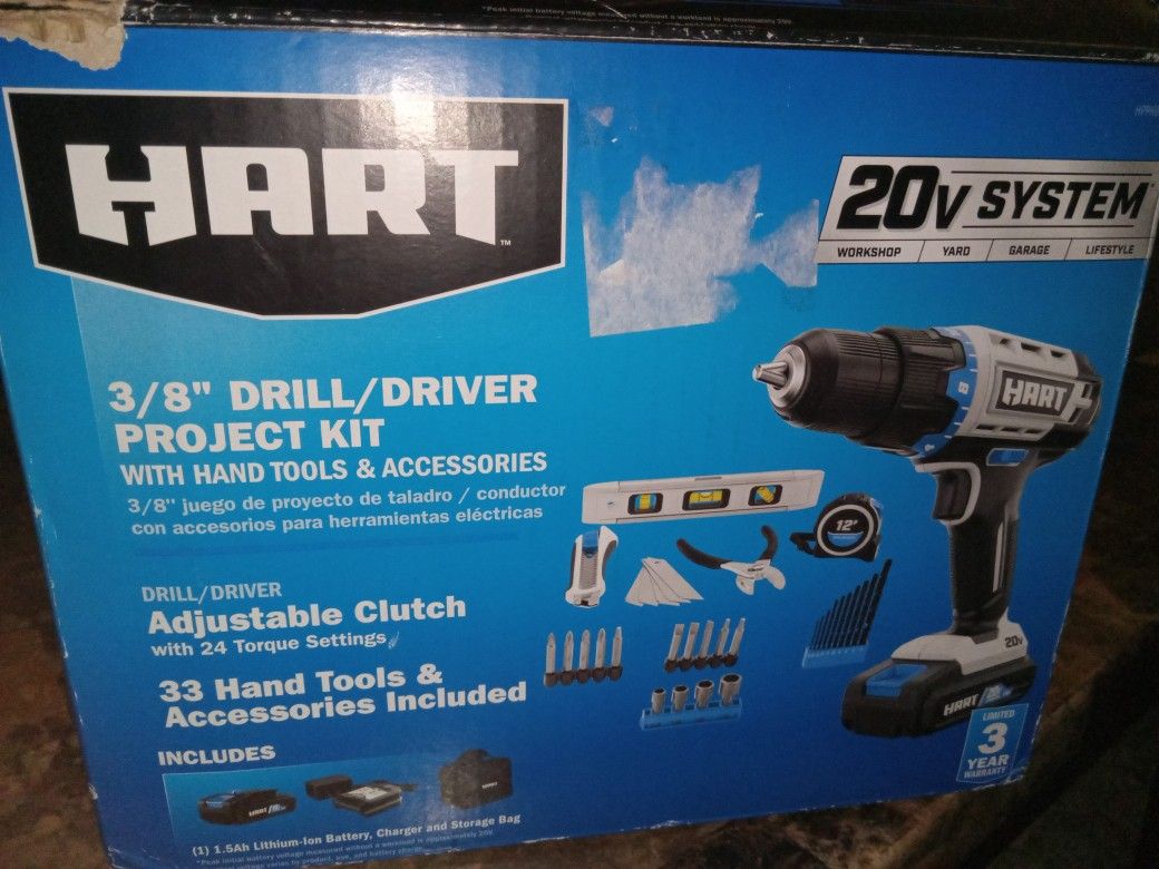 Hart 3/8 Drill/Driver Project Kit for Sale in Saint Paul, MN OfferUp
