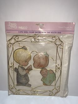 Precious Moments Capiz Shell Home Decor From the South Seas “Friends are Forever” 6.5” x 7.5”