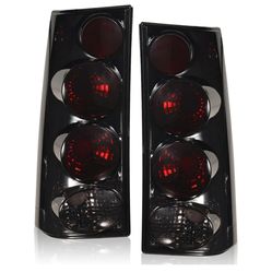 Tail Light Compatible With 2003-2023 Chevy Express GMC Savana Van 1 3500 Driver and Passenger Side Rear Light Brake Lamps (Black Smoke)