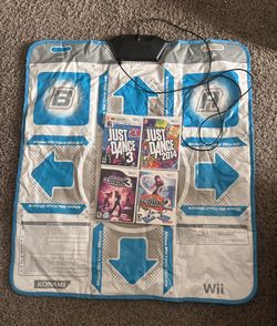 Nintendo Wii, Dance Mat And Games