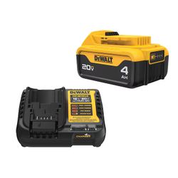 DEWALT 20 -Volt 1 -Pack 4 Ah Lithium Battery And Charger Kit DCB204C