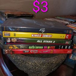 Movies ~ Comedy Shows $3 Each