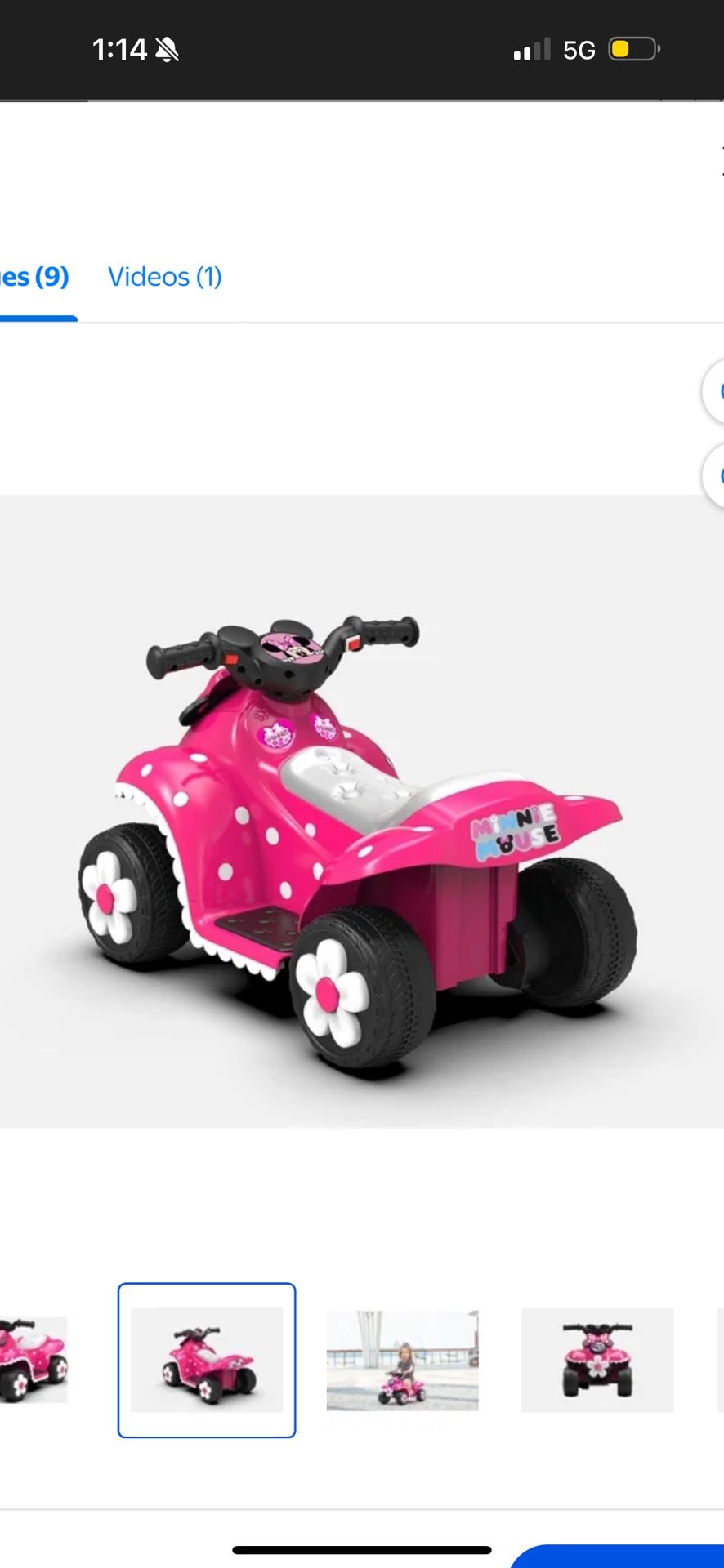 6V Minnie Mouse Quad, Battery Powered Ride-on