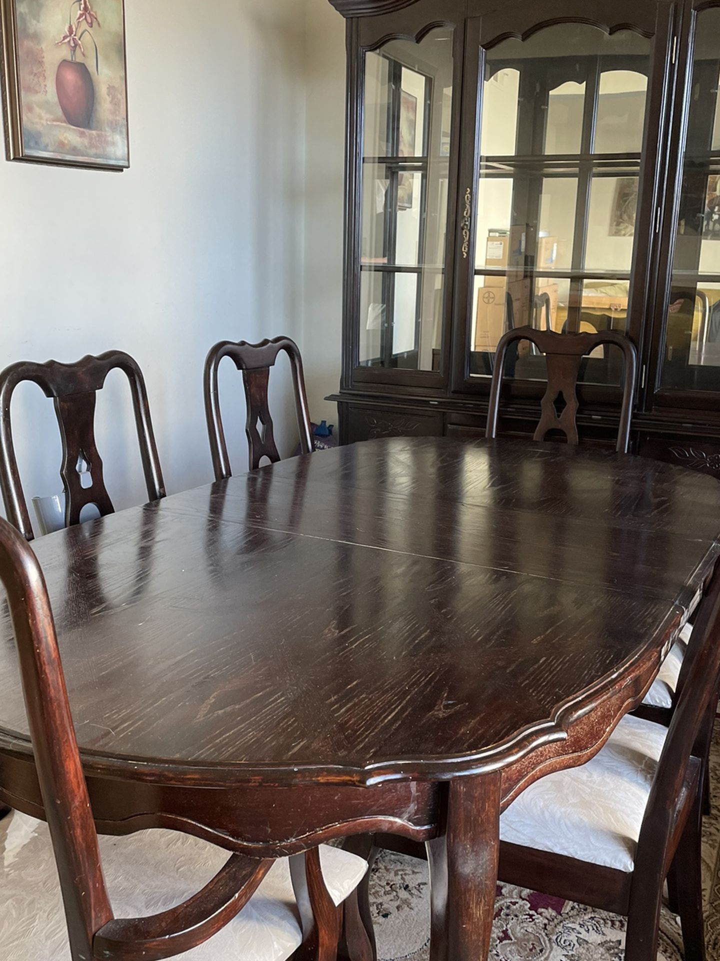 Antique Dining Table (Solid Wood/6 Seated)