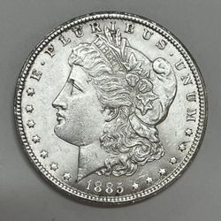 1885-CC Carson City Morgan Silver Dollar About Uncirculated Better Date
