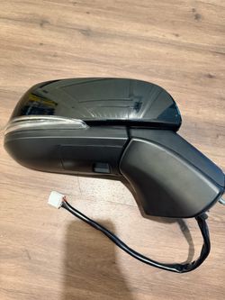 Passenger Side Power Heated Mirror with Puddle Light Smooth Black, For 2019-2024 Toyota RAV4