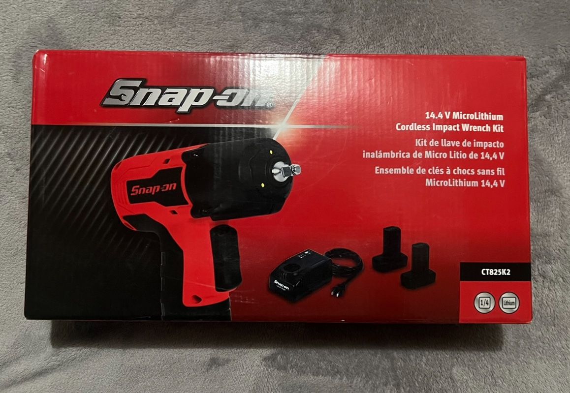 Snap-On 14.4v 1/4 Drive Cordless Impact Wrench Kit (Red)