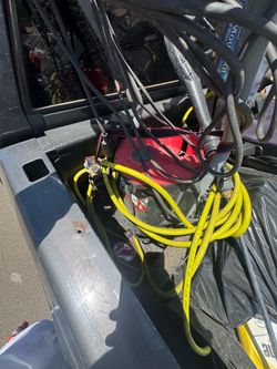 Pressure washer with hose
