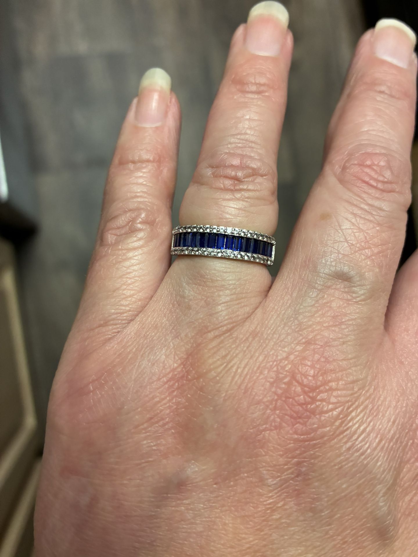 Sapphire and Sterling Silver Ring